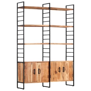 vidaXL, vidaXL Bücherregal 4 Etagen 124x30x180 cm Massivholz Akazie