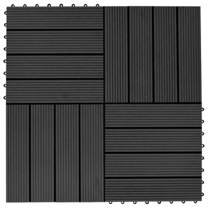 Diverse Hardware, 22 Stk. Terrassenfliesen 30 x 30 cm 2 qm WPC Schwarz, vidaXL 22 Stk. Terrassenfliesen 30 x 30 cm 2 qm WPC Schwarz