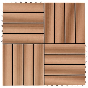 Diverse Hardware, 22 Stk. Terrassenfliesen 30 x 30 cm 2 qm WPC Teakholzfarbe, vidaXL 22 Stk. Terrassenfliesen 30 x 30 cm 2 qm WPC Teakholzfarbe