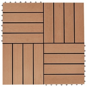 Diverse Hardware, 22 Stk. Terrassenfliesen 30 x 30 cm 2 qm WPC Teakholzfarbe, vidaXL 22 Stk. Terrassenfliesen 30 x 30 cm 2 qm WPC Teakholzfarbe