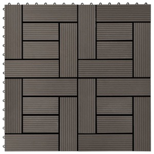 Diverse Hardware, 22 Stk. Terrassenfliesen 30 x 30 cm 2 qm WPC Dunkelbraun, vidaXL 22 Stk. Terrassenfliesen 30 x 30 cm 2 qm WPC Dunkelbraun