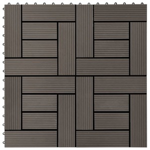 Diverse Hardware, 22 Stk. Terrassenfliesen 30 x 30 cm 2 qm WPC Dunkelbraun, vidaXL 22 Stk. Terrassenfliesen 30 x 30 cm 2 qm WPC Dunkelbraun