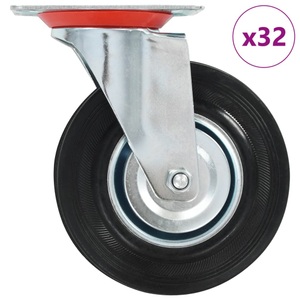 Diverse Hardware, 32 Stk. Lenkrollen 125 mm, vidaXL 32 Stk. Lenkrollen 125 mm