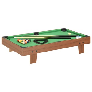 vidaXL, vidaXL 3-Fuß-Mini-Billardtisch 92×52×19 cm Braun und Grün, vidaXL 3-Fuß-Mini-Billardtisch 92×52×19 cm Braun und Grün