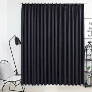 Diverse Hardware, Verdunkelungsvorhang mit Haken Schwarz 290 x 245 cm, vidaXL Verdunkelungsvorhang mit Haken Schwarz 290 x 245 cm