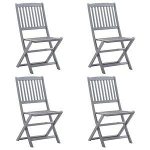 vidaXL, vidaXL Klappbare Gartenstühle 4 Stk. Massivholz Akazie