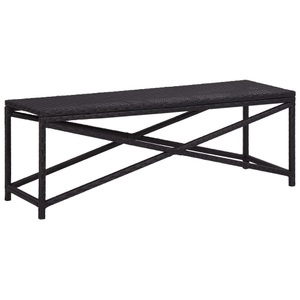 Diverse Hardware, Gartenbank 120 cm Poly Rattan Schwarz