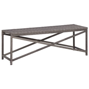 Diverse Hardware, Gartenbank 120 cm Poly Rattan Grau, vidaXL Gartenbank 120 cm Poly Rattan Grau
