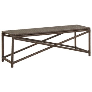 Diverse Hardware, Gartenbank 120 cm Poly Rattan Braun