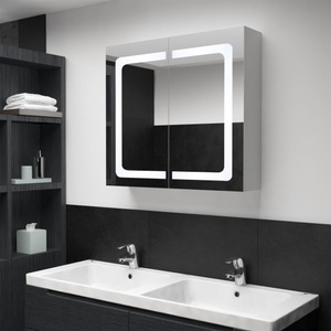 Diverse Hardware, LED-Bad-Spiegelschrank 80 x 12,2 x 68 cm
