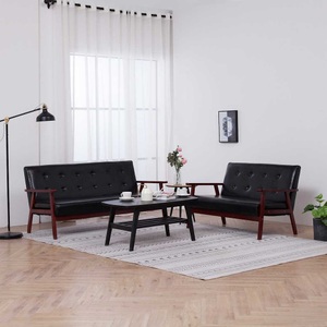 Diverse Hardware, 2-tlg. Sofagarnitur Schwarz Kunstleder, vidaXL 2-tlg. Sofagarnitur Schwarz Kunstleder