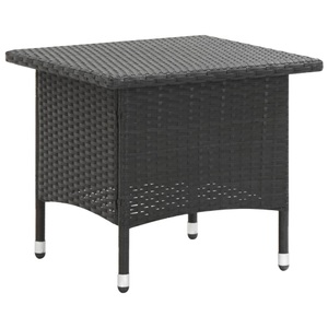 Diverse Hardware, Teetisch Schwarz 50 x 50 x 47 cm Poly Rattan