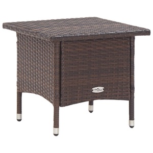 Diverse Hardware, Teetisch Braun 50 x 50 x 47 cm Poly Rattan