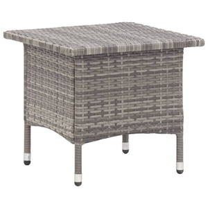 Diverse Hardware, Teetisch Grau 50 x 50 x 47 cm Poly Rattan, vidaXL Beistelltisch Grau 50x50x47 cm Poly Rattan