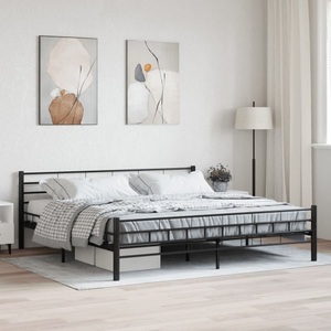 Diverse Hardware, Bettgestell Schwarz Stahl 200x200 cm
