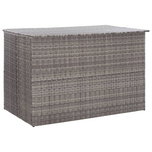 vidaXL, vidaXL Gartenbox Grau 150x100x100 cm Poly Rattan, vidaXL Garden-Auflagenbox Grau 150x100x100 cm Poly Rattan