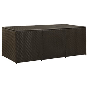 vidaXL, vidaXL Gartenbox Poly Rattan 180x90x75 cm Braun, 