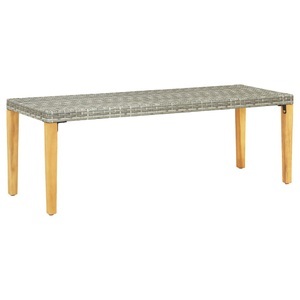 Diverse Hardware, Gartenbank 80 cm Poly Rattan Grau, vidaXL Gartenbank 80 cm Poly Rattan Grau