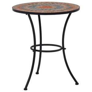 Diverse Hardware, Mosaik-Bistrotisch Orange / Grau 60 cm Keramik, 