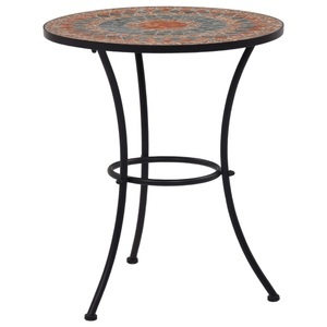 Diverse Hardware, Mosaik-Bistrotisch Orange / Grau 60 cm Keramik