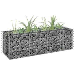 vidaXL, vidaXL Gabionen-Hochbeet Verzinkter Stahl 90×30×30 cm