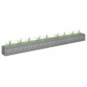 vidaXL, vidaXL Gabionen-Hochbeet Verzinkter Stahl 360×30×30 cm