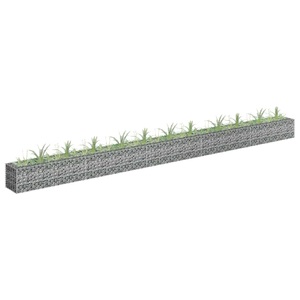 vidaXL, vidaXL Gabionen-Hochbeet Verzinkter Stahl 450×30×30 cm