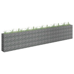 vidaXL, vidaXL Gabionen-Hochbeet Verzinkter Stahl 450×30×90 cm