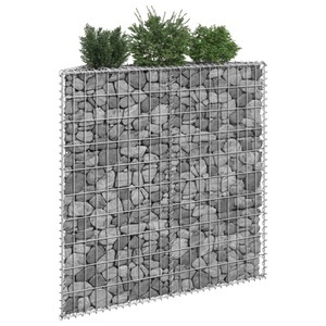 vidaXL, vidaXL Gabionen-Hochbeet Trapezform Verzinkter Stahl 100x20x100 cm, vidaXL Gabionen-Hochbeet Trapezform Verzinkter Stahl 100x20x100 cm