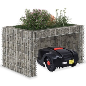vidaXL, vidaXL Rasenmäher-Garage mit Hochbeet 110x80x60 cm Stahldraht, vidaXL Rasenmäher-Garage mit Hochbeet 110x80x60 cm Stahldraht