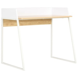 Diverse Hardware, Schreibtisch Weiss und Eiche 90x60x88 cm, vidaXL Schreibtisch Weiß und Eiche 90x60x88 cm