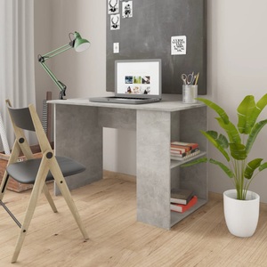 vidaXL, vidaXL Schreibtisch Betongrau 110×60×73 cm Spanplatte, 