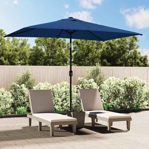 Diverse Hardware, Sonnenschirm mit Metall-Mast 300x200 cm Azurblau