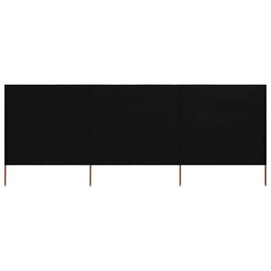 Diverse Hardware, 3-teiliges Windschutzgewebe 400 x 80 cm Schwarz, vidaXL 3-teiliges Windschutzgewebe 400 x 80 cm Schwarz