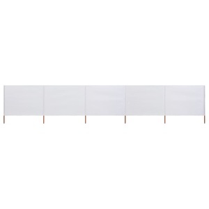 vidaXL, vidaXL 5-teiliges Windschutzgewebe 600 x 80 cm Sandweiß, vidaXL 5-teiliges Windschutzgewebe 600 x 80 cm Sandweiß