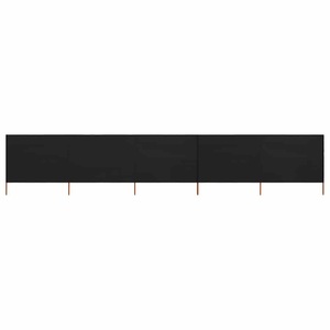 Diverse Hardware, 5-teiliges Windschutzgewebe 600 x 160 cm Schwarz