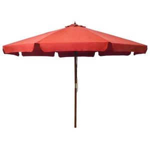Diverse Hardware, Sonnenschirm mit Holzmast 330 cm Terrakotta