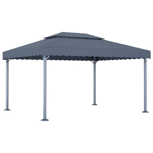 Diverse Hardware, Pavillon 400 x 300 cm Anthrazit, vidaXL Pavillon 400 x 300 cm Anthrazit Aluminium