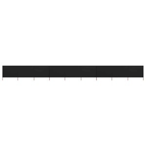Diverse Hardware, 9-teiliges Windschutzgewebe 1200 x 160 cm Schwarz