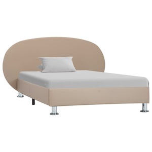 Diverse Hardware, Bettgestell Cappuccino-Braun Kunstleder 100x200 cm