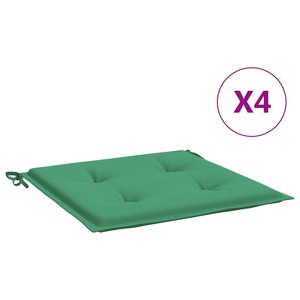 vidaXL, vidaXL Gartenstuhl-Kissen 4 Stk. Grün 40x40x4 cm, vidaXL Gartenstuhl-Kissen 4 Stk. Grün 40x40x3 cm Oxford-Gewebe