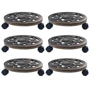 Diverse Hardware, Pflanzenroller 6 Stk. Bronze 30 cm Kunststoff, vidaXL Pflanzenroller 6 Stk. Bronze 30 cm Kunststoff