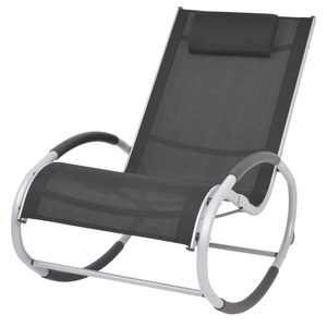 Diverse Hardware, Garden-Schaukelstuhl Schwarz Textilene, vidaXL Garden-Schaukelstuhl Schwarz Textilene