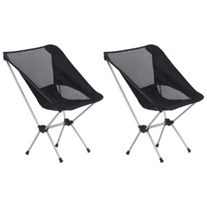 vidaXL, vidaXL Klappbare Campingstühle 2 Stk. mit Tragetasche 54x50x65 cm Alu, vidaXL Klappbare Campingstühle 2 Stk. mit Tragetasche 54x50x65 cm Alu