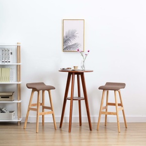 vidaXL, vidaXL Barhocker 2 Stk. Taupe Stoff