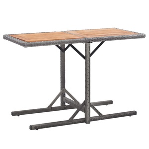 Diverse Hardware, Gartentisch Anthrazit Poly Rattan und Massivholz Akazie, vidaXL Gartentisch Anthrazit Poly Rattan und Massivholz Akazie