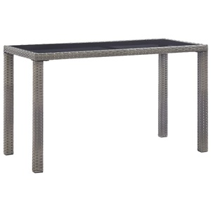 Diverse Hardware, Gartentisch Anthrazit 123 x 60 x 74 cm Poly Rattan, vidaXL Gartentisch Anthrazit 123x60x74 cm Poly Rattan