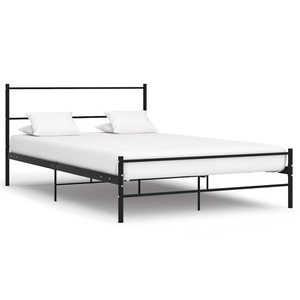 vidaXL, vidaXL Bettgestell Schwarz Metall 160×200 cm
