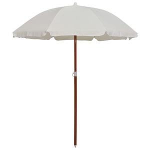 Diverse Hardware, Sonnenschirm mit Stahlmast 180 cm Sandfarben, 