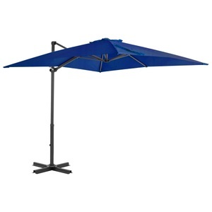 vidaXL, vidaXL Ampelschirm mit Aluminium-Mast Azurblau 250x250 cm